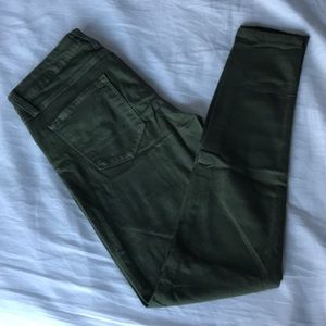JustBlack olive green skinny leg pants